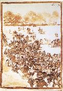 Francisco Goya Crowd in a Park oil